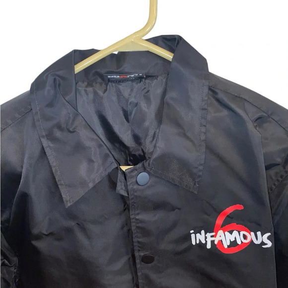 New Poplife  Popaganda Pro am infamous 6 black windbreaker Vintage 80s 90s style - Picture 5 of 8